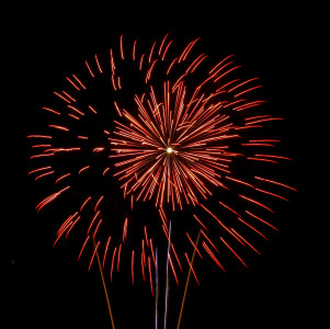 Feuerwerk und Sterne