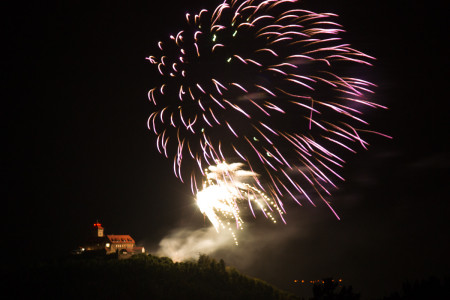 Feuerwerk und Sterne